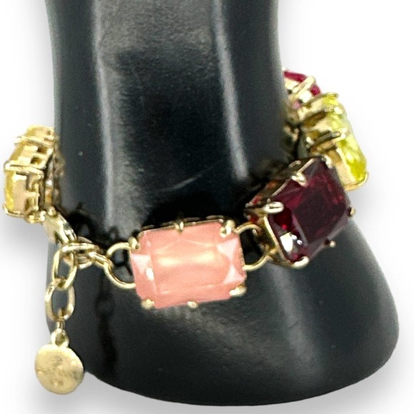 R.J. Graziano Large Multi-Color Rectangular Links Bracelet Joyful - Picture 6 of 8